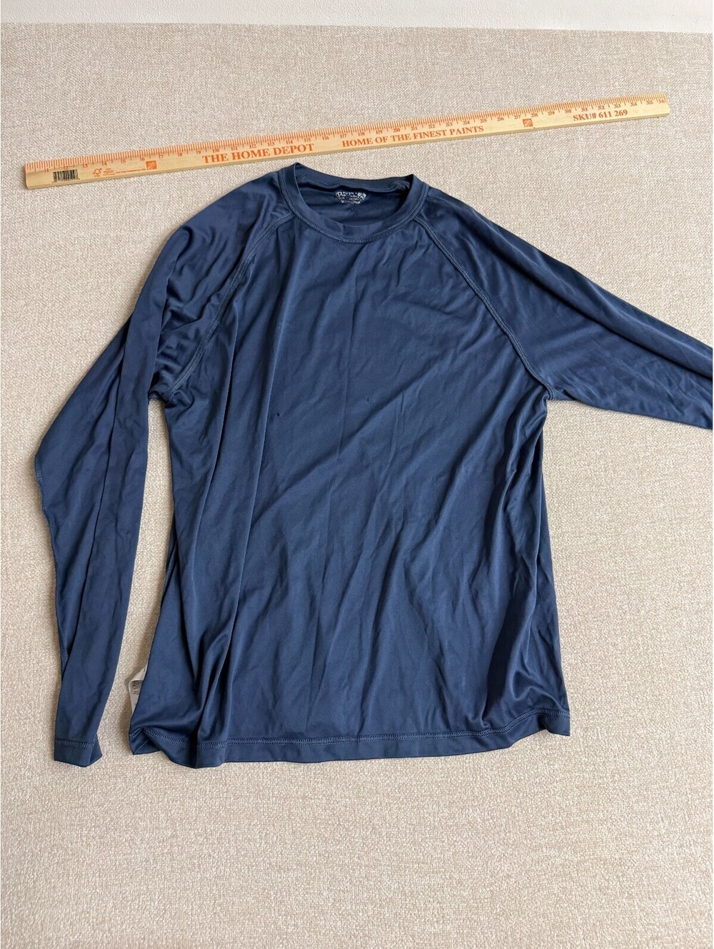 Cabela's Mens Blue Long Sleeve Performance Sun Protection Rash Guard Shirt Size